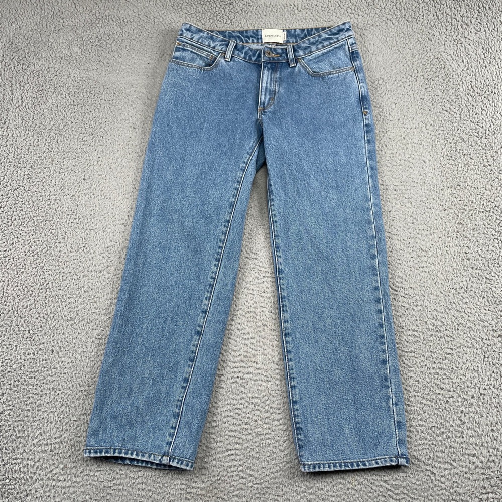 Abrand Jeans Straight Leg Womens 26 Blue '99 Low Straight Organic Cotton Denim